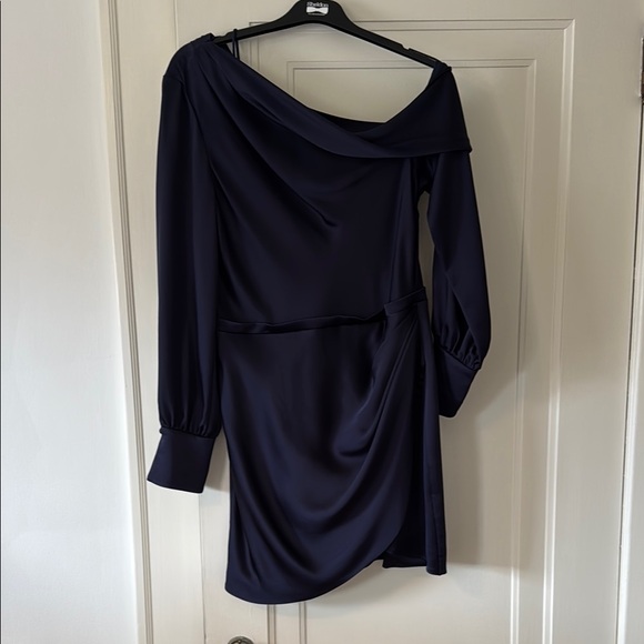 Jonathan Simkhai Dresses & Skirts - Elegant Navy Blue Off-Shoulder Dress